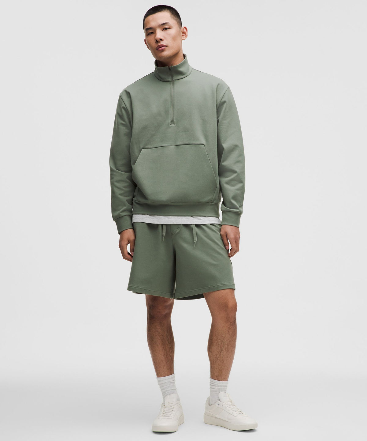 Heavyweight Soft Jersey Half Zip