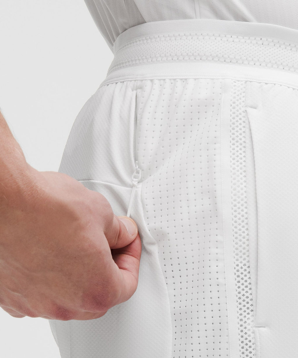 Mesh-Panelled Tennis Short 7"