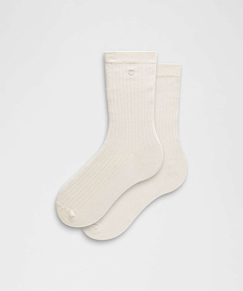 Unisex Ribbed Cotton-Blend Crew Socks