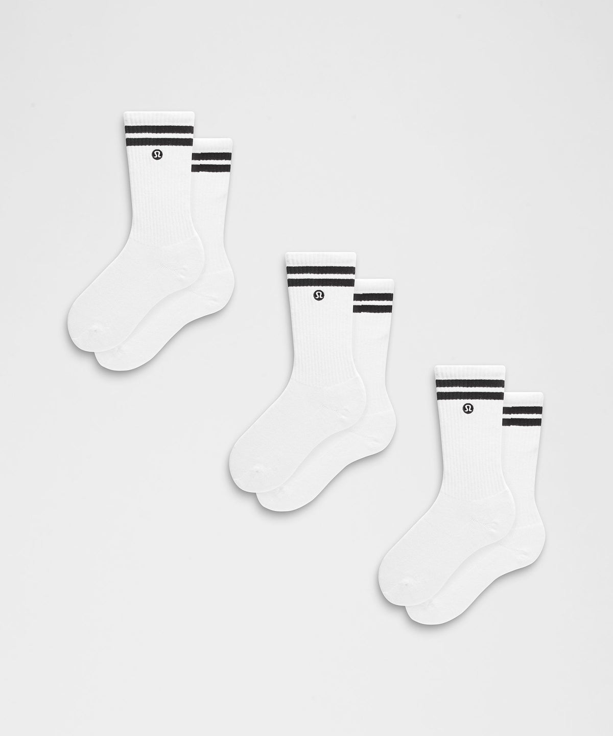 Unisex Daily Essential Crew Socks 3 PackStripe