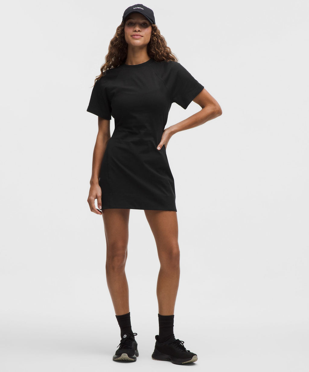 Cotton Jersey Open-Back Mini Dress