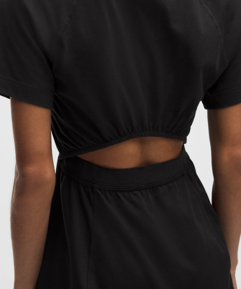 Cotton Jersey Open-Back Mini Dress