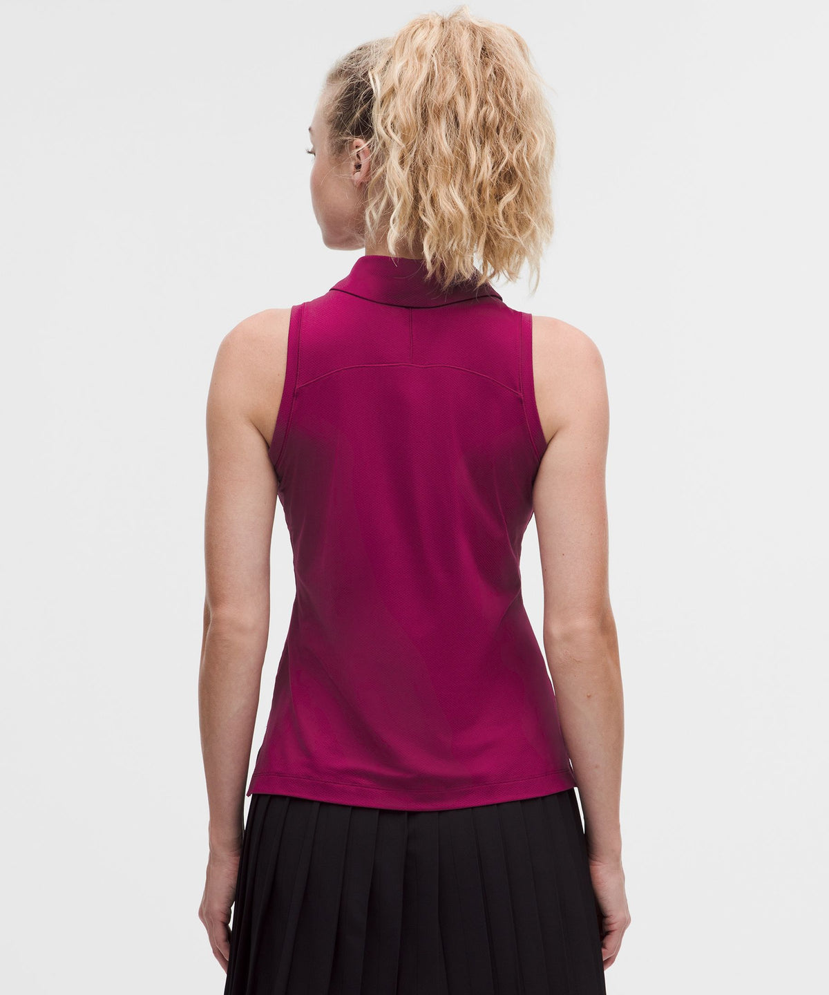 Quick-Dry Sleeveless Polo Shirt Straight HemLogo