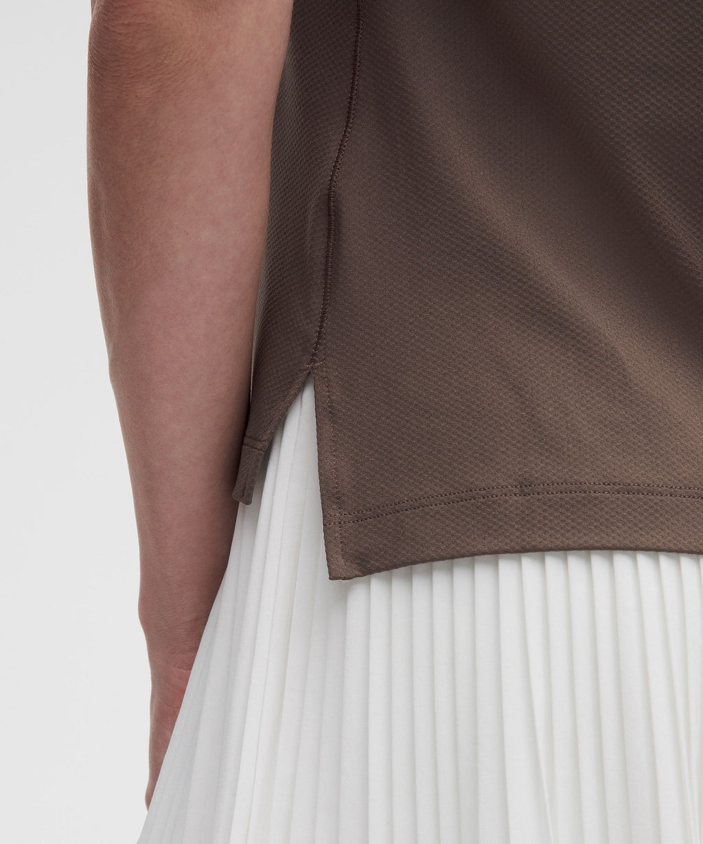 Quick-Dry Sleeveless Polo Shirt Straight HemLogo