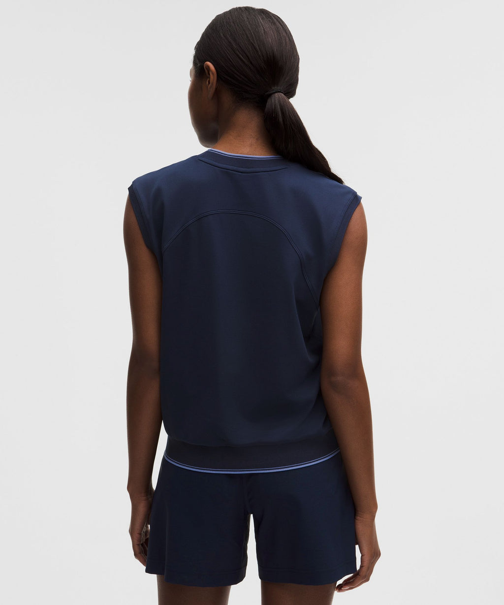 Pique Relaxed-Fit Crewneck Golf Tank Top