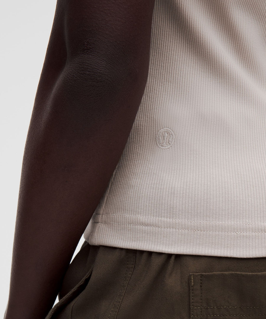 Little Ribbed Scoop-Neck Tank Top