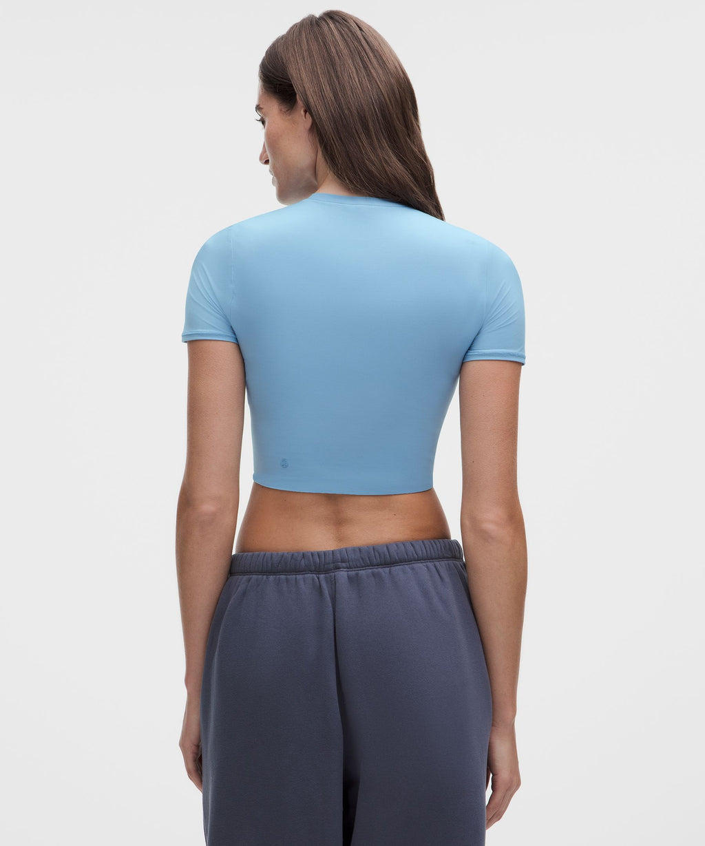 Wundermost Ultra-Soft Nulu Crewneck Cropped T-Shirt