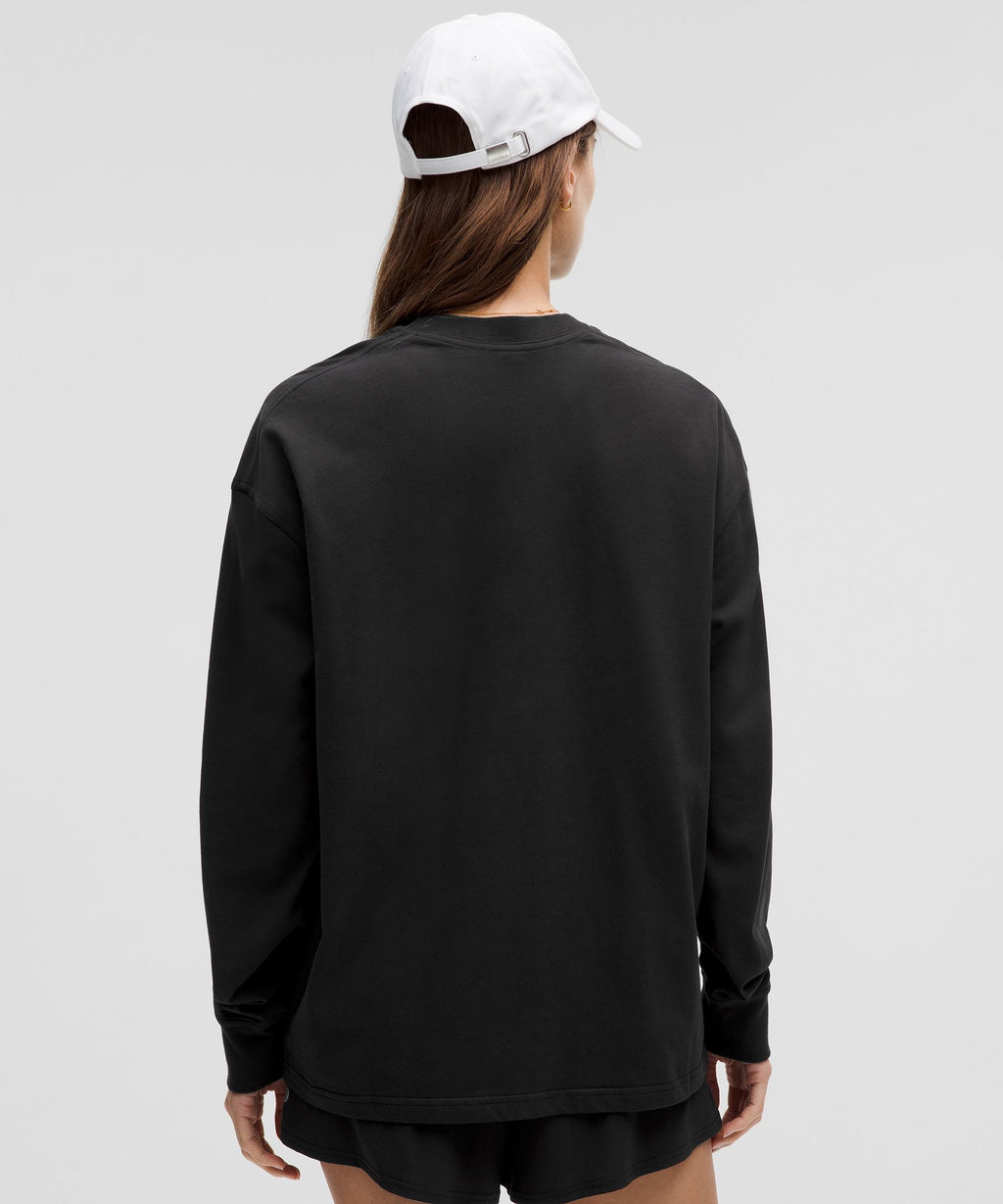 Heavyweight Cotton Crewneck Long-Sleeve Shirt