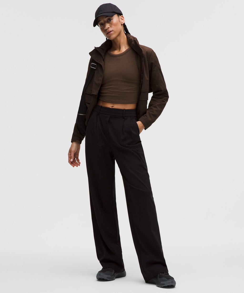 Hold Tight Straight-Hem Cropped Long-Sleeve Shirt