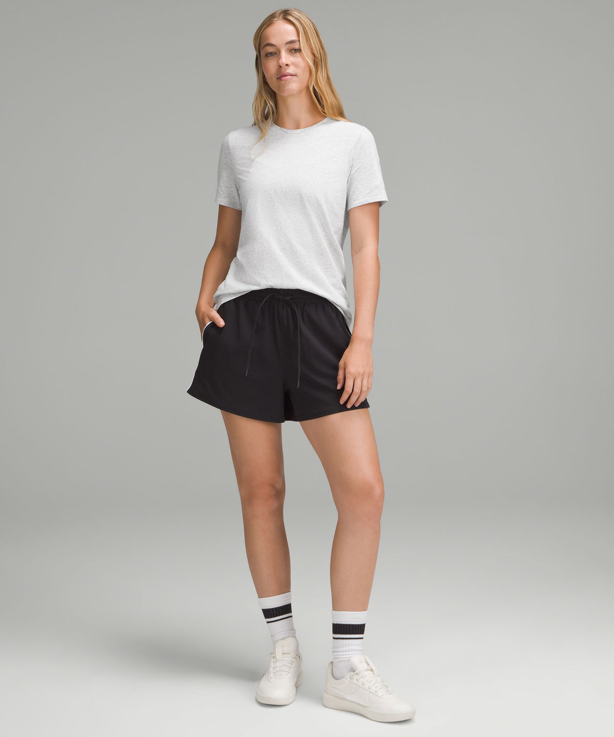 Organic Cotton Straight-Hem Crewneck T-Shirt