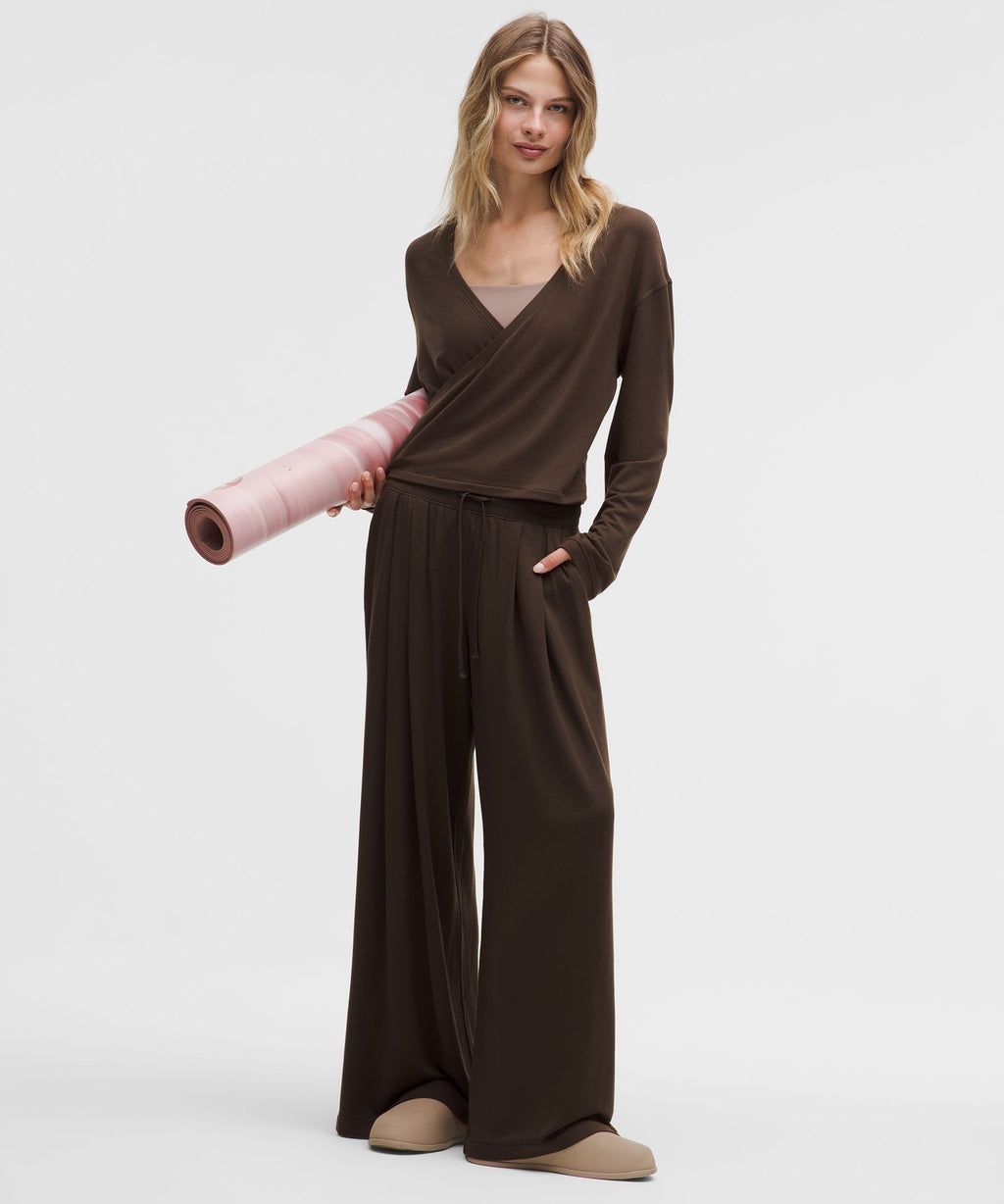 BeCalm Wrap-Front Long-Sleeve Shirt