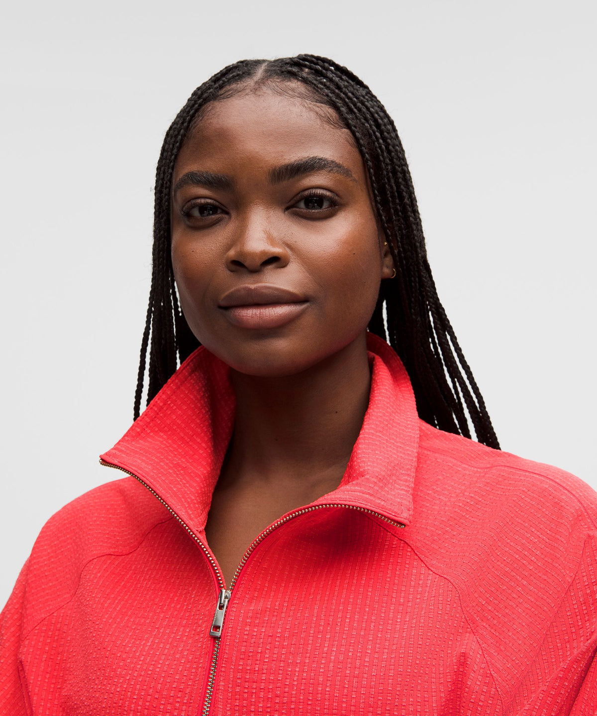 Seersucker WovenAir Funnel-Neck Half Zip