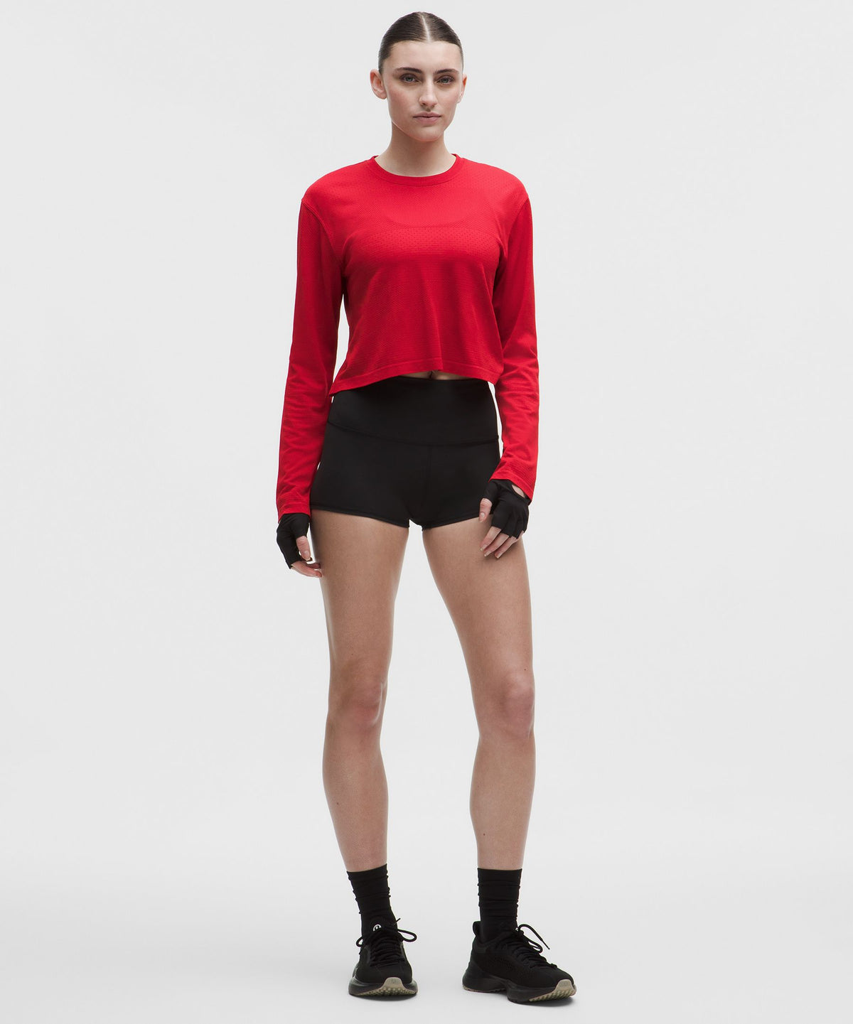 Swiftly Perforated Stripe Long-Sleeve Shirt