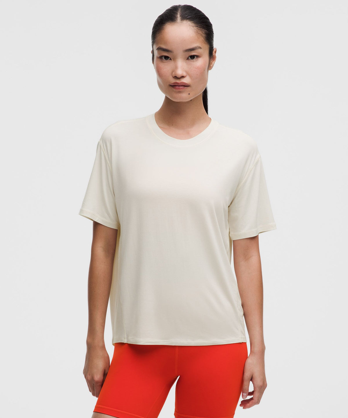 SilkyAppeal Tie-Back Short-Sleeve Shirt