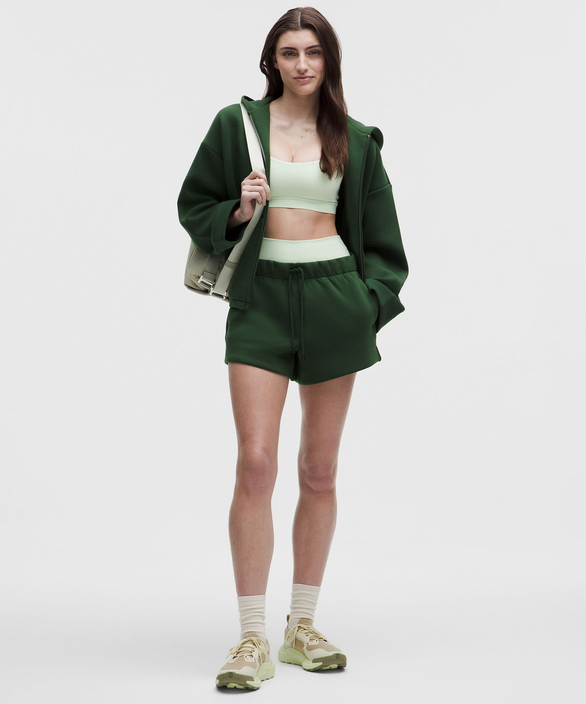 Sleek Spacer Full-Zip Hoodie