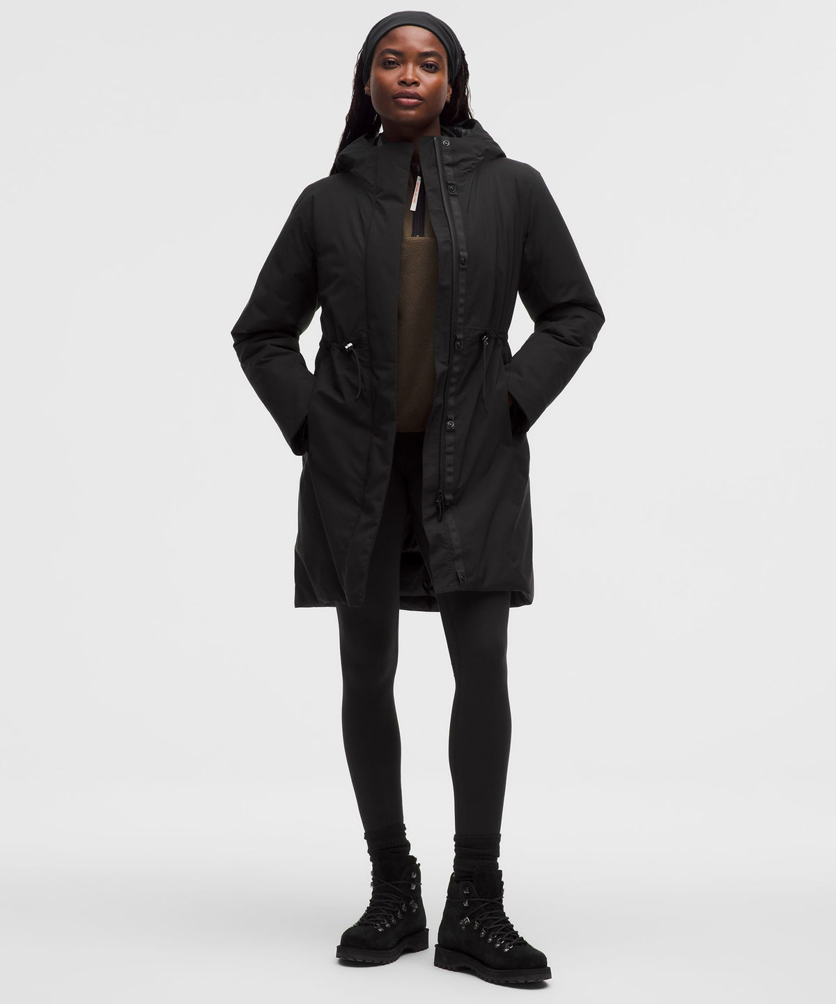 Waterproof Insulated Cinch-Waist Parka