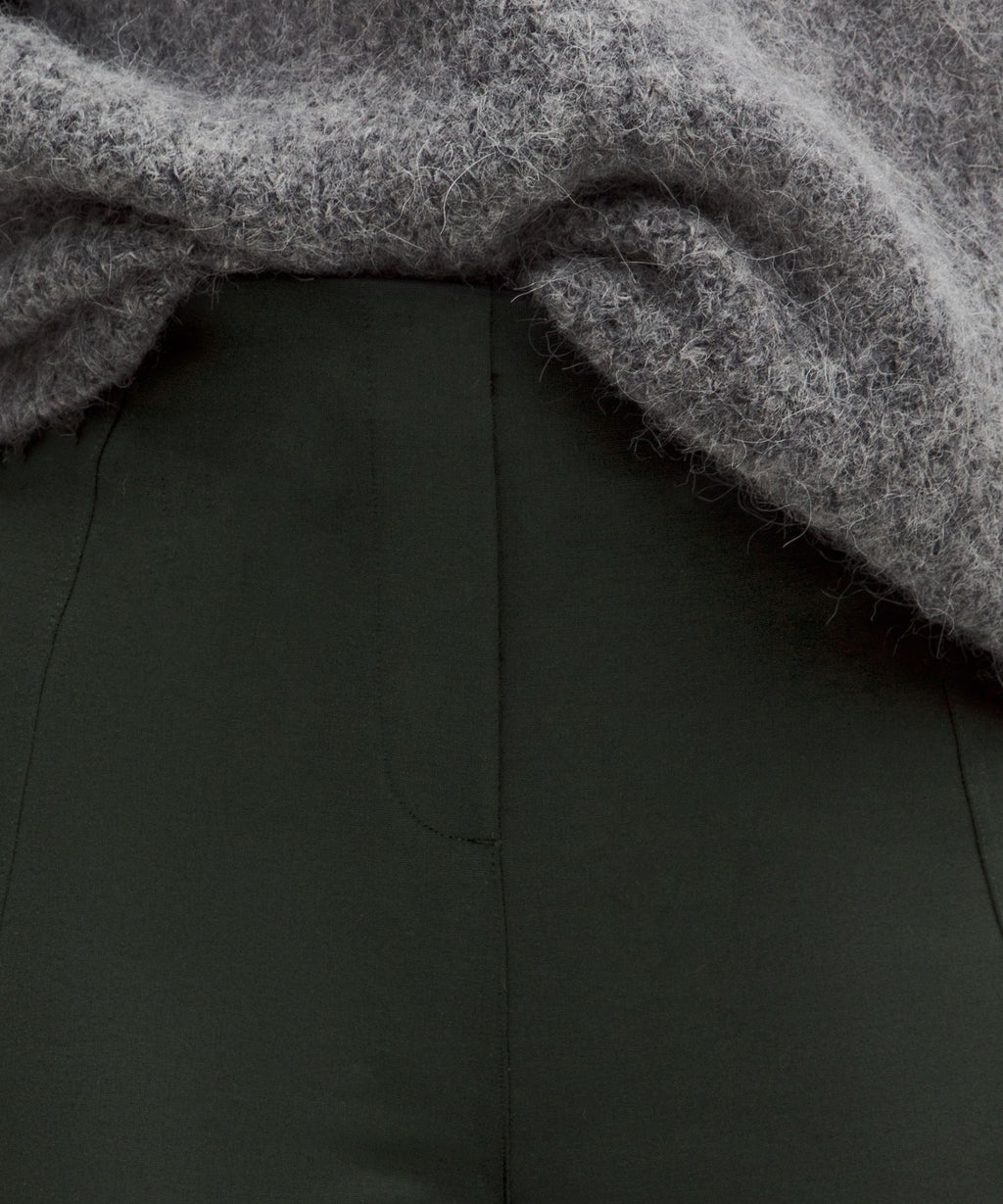 Stretch Knit Straight-Leg Pull-On Pant