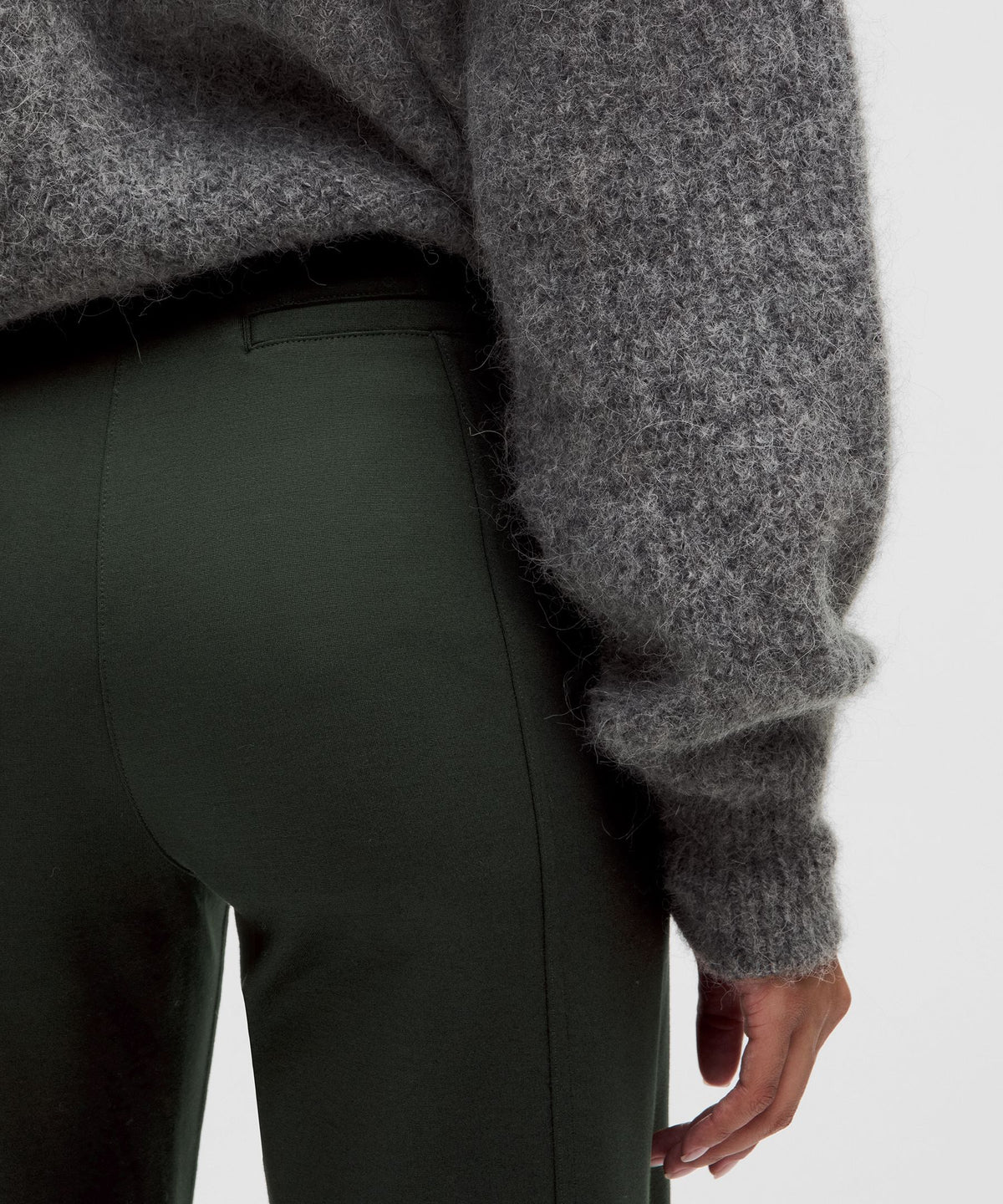 Stretch Knit Straight-Leg Pull-On Pant