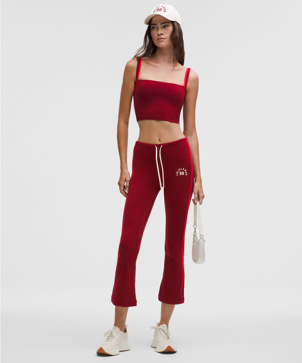 Nulu Sporty Trim Mid-Rise Flared Pant