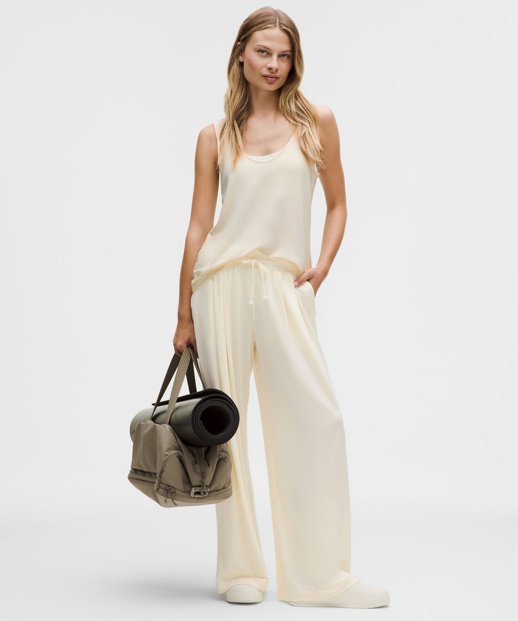 BeCalm High-Rise Pleated Extra-Wide Leg Pant