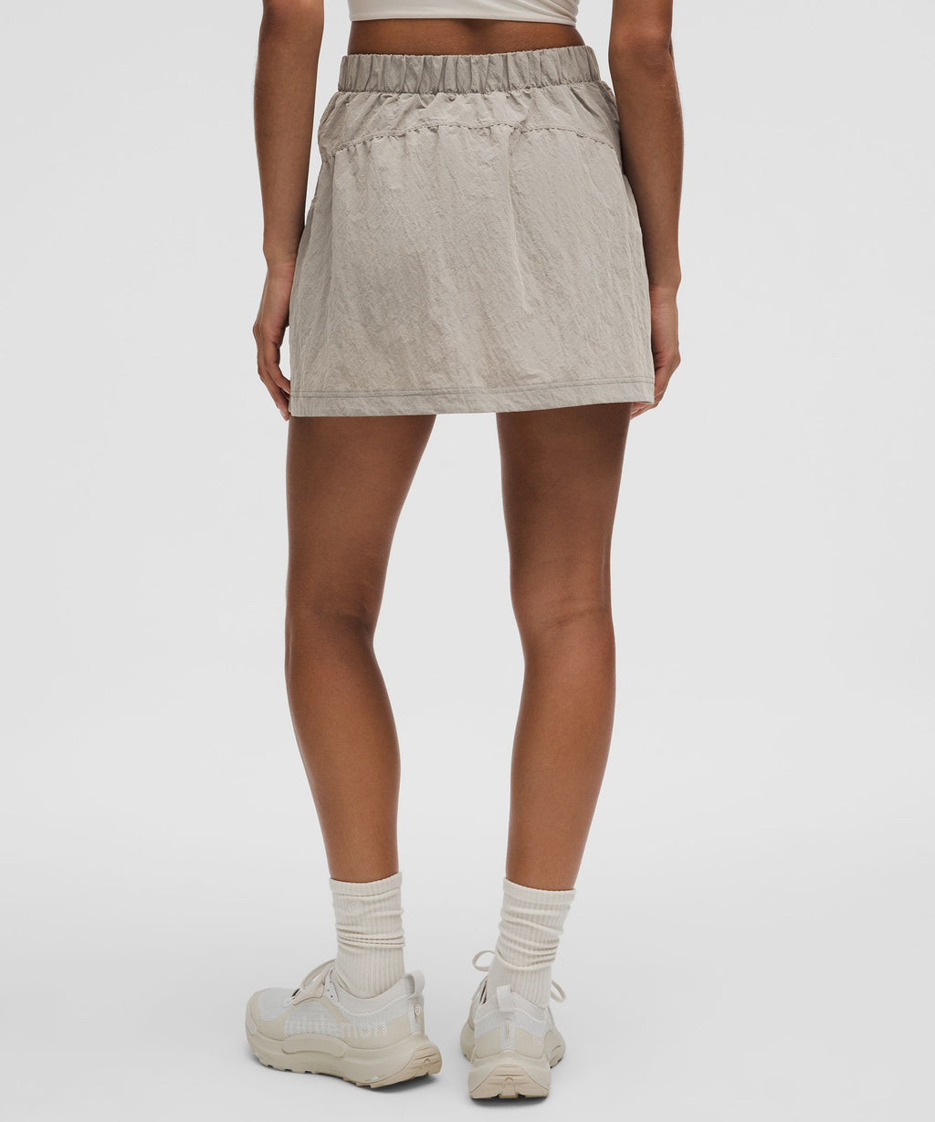 Crinkle Nylon High-Rise Mini Skirt
