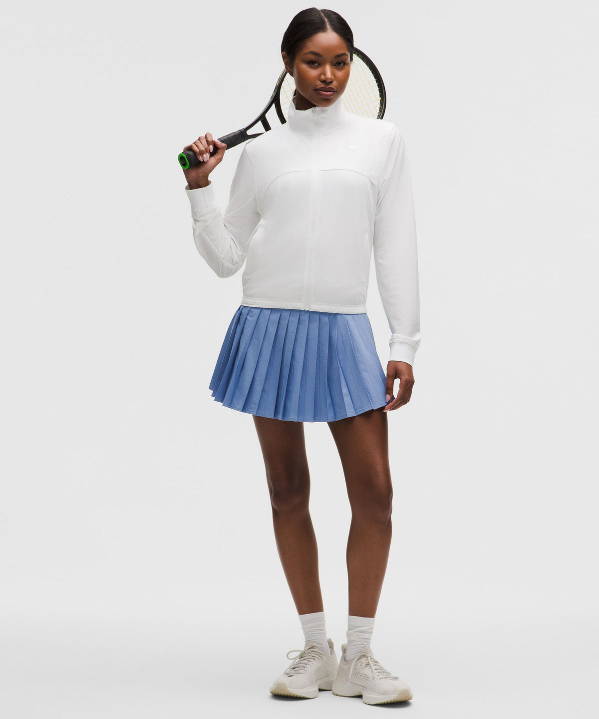 High-Rise Pleated Tennis SkirtLong