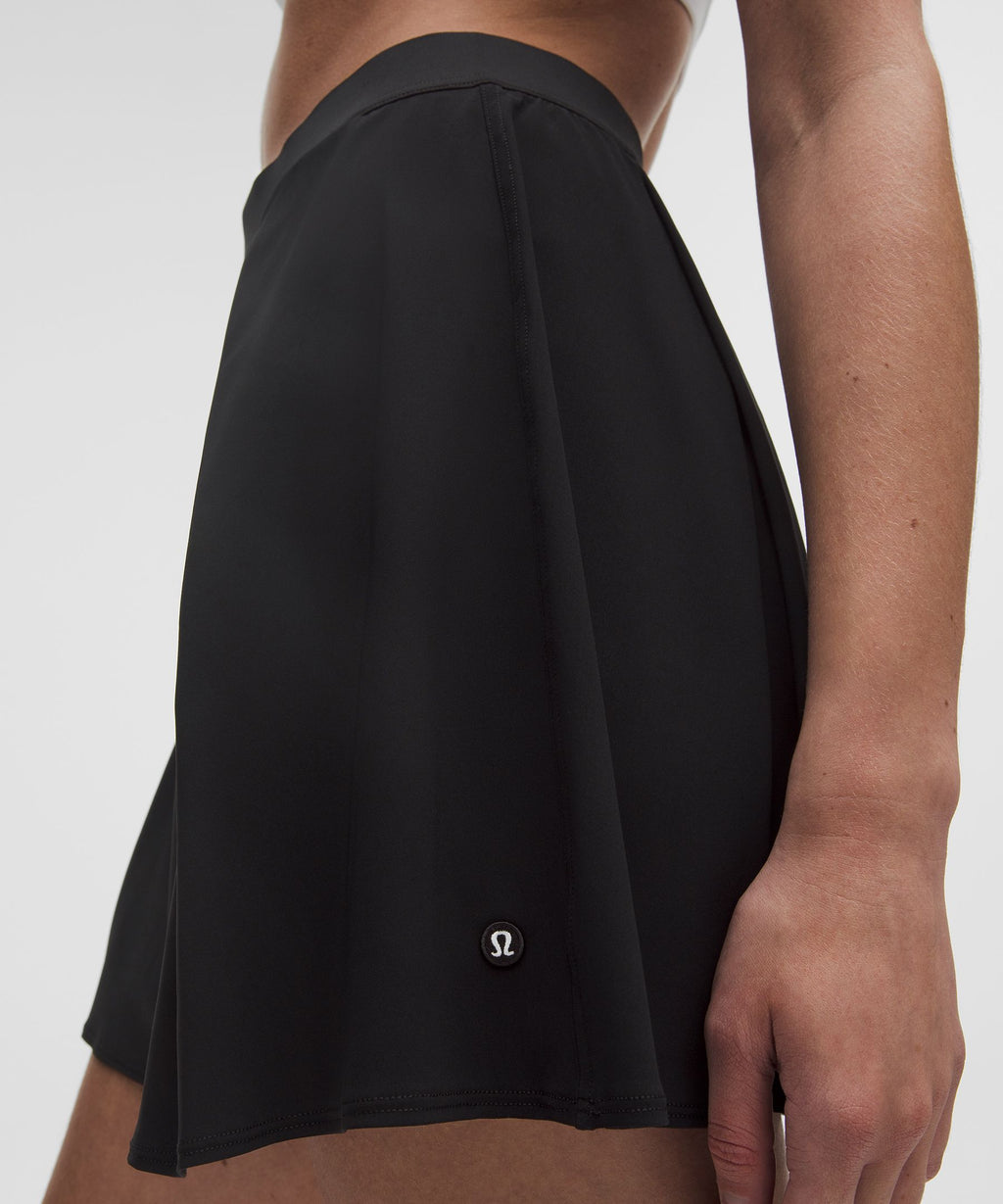Angled-Pleat High-Rise Tennis Skirt