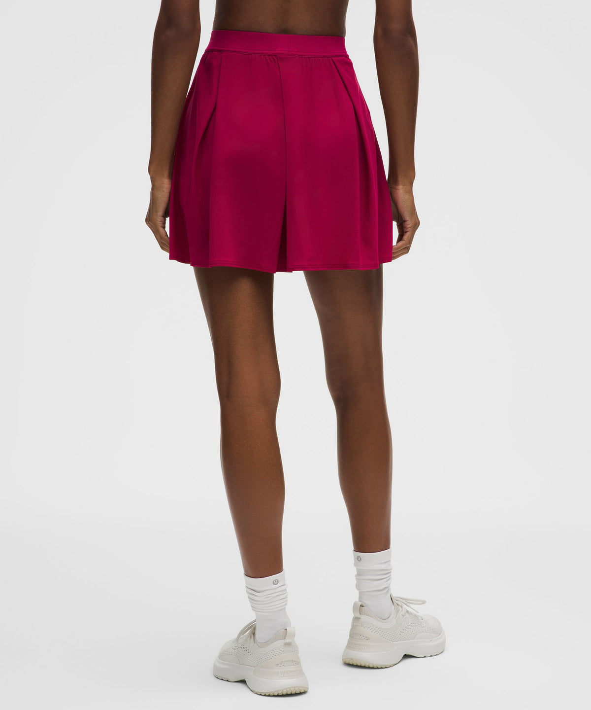 Angled-Pleat High-Rise Tennis Skirt