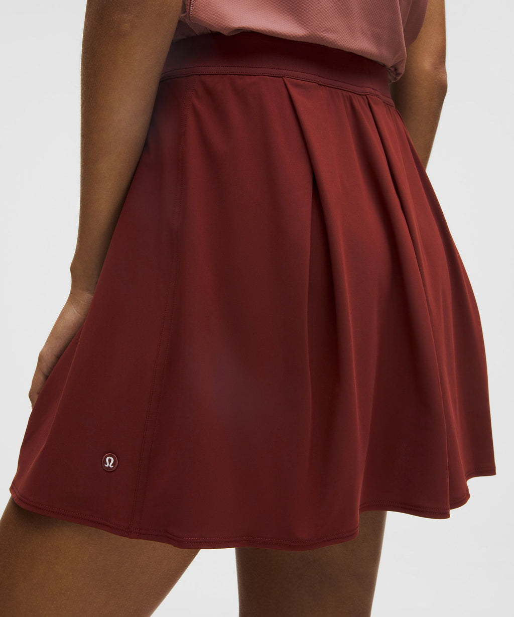 Angled-Pleat High-Rise Tennis Skirt