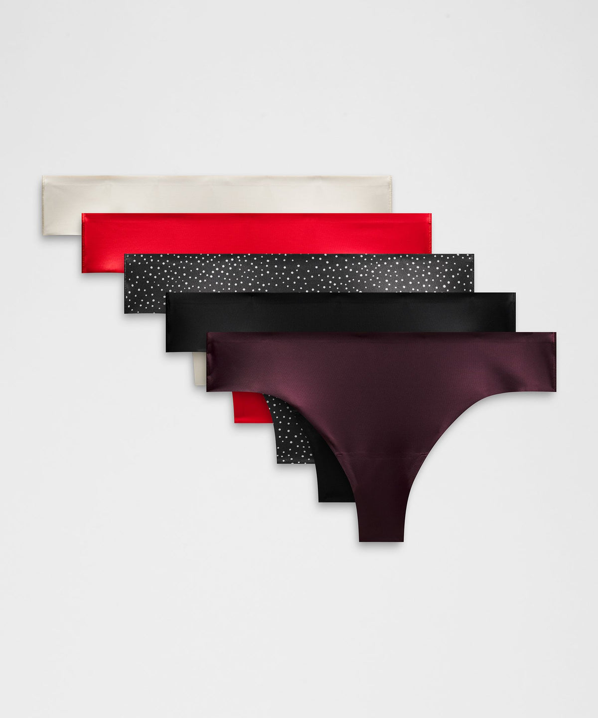 InvisiWear Mid-Rise Thong Underwear5 Pack